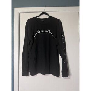 Metallica Long Sleeve Men’s Tshirt Band Merch Tour  Medium